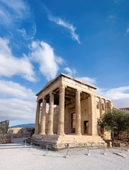 Fototapete - Erechtheion temple Acropolis, Athens, Greece, panorama