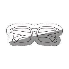 Sticker - Glasses icon. Fashion style and accessory theme. Isolated design. Vector illustration