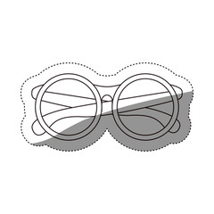 Sticker - Glasses icon. Fashion style and accessory theme. Isolated design. Vector illustration