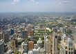 Chicago skyline aerial view