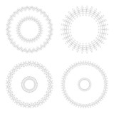 Fototapeta Abstrakcje - Vector circular design templates . Round decorative patterns. Set of creative Mandala isolated on white.