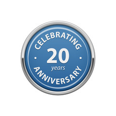 Wall Mural - Celebrating anniversary 20 years badge 