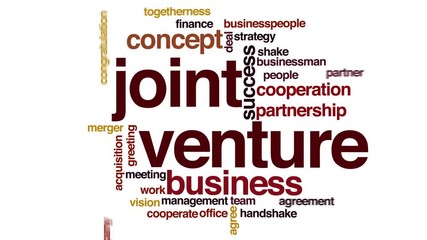 Canvas Print - Joint venture animated word cloud.