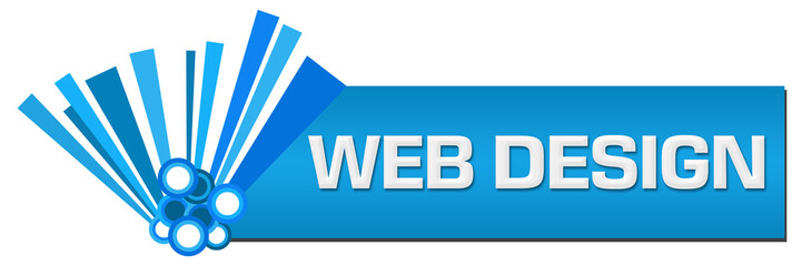 Wall Mural - Web Design Blue Graphical Horizontal 