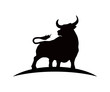 Black Silhouette Bull Logo