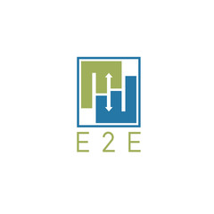 e2e negative space vector concept , engineer-to-engineer busines