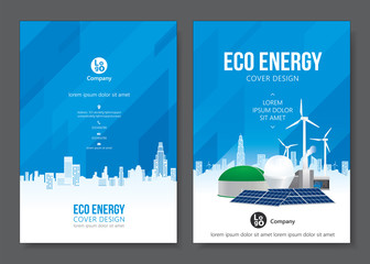 eco energy cover design. vector illustration