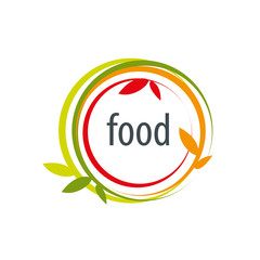 Wall Mural - Vector logo food