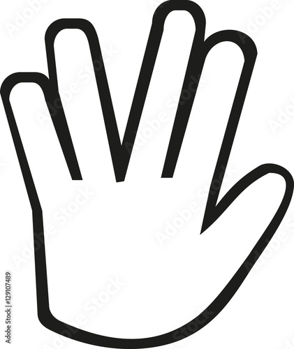 Fotografía Hand with vulcan greet icon