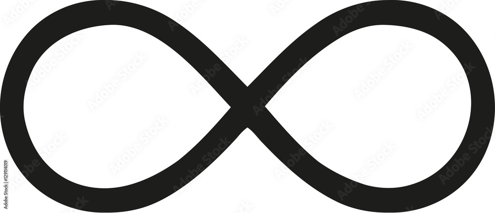 Thin infinity sign - obrazy, fototapety, plakaty 