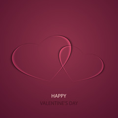 Canvas Print - Vector modern valentines day background.