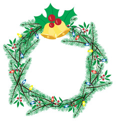 Sticker - Vector Christmas Wreath