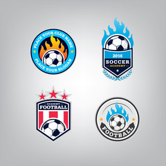 Soccer logo design set,vector illustration