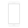 © blackzheep - vector drawing new smart phone design, white flat phone white screen