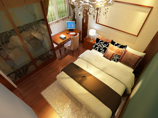 rendering bed room,so comfortable.