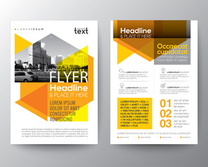 Wall Mural - Abstract Yellow geometric background for Poster Brochure Flyer design layout