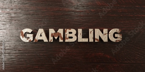 фотография Gambling - grungy wooden headline on Maple - 3D rendered royalty free stock image