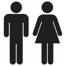 Woman And Man Icons Vector Illustration