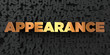 Appearance - Gold text on black background - 3D rendered royalty free stock picture. This image can be used for an online website banner ad or a print postcard.