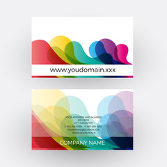 Wall Mural - vector abstract colored splashes and bubbles. business card