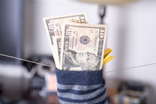 Dollar Savings Hidden In A Sock