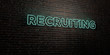 © Chris Titze Imaging - RECRUITING -Realistic Neon Sign on Brick Wall background - 3D rendered royalty free stock image. Can be used for online banner ads and direct mailers..