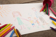 © Sensay - Child's drawing of a happy family