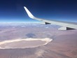 Amazing aerial view of Atacama desert from airplane