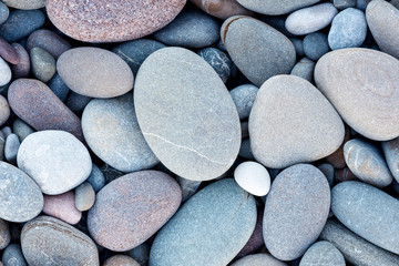 Wall Mural - Abstract smooth round pebbles sea texture background