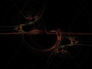 abstract fractal with a red pattern