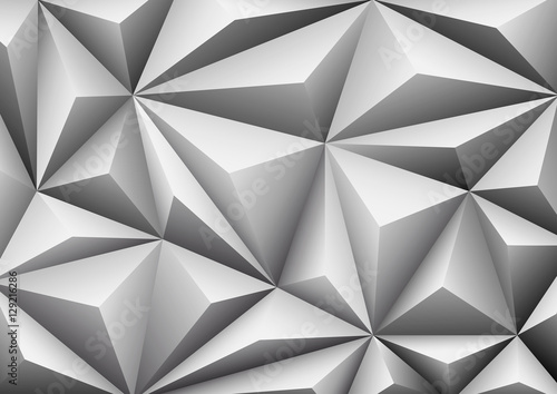Fototapeta na wymiar Abstract geometric white background. Folded paper in shape trian