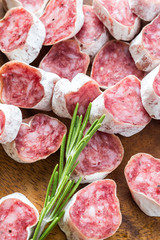 Wall Mural - Slices of spanish salami