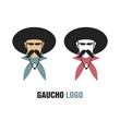 Gaucho Logo. Icon of South American cowboy 