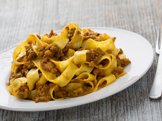 Sticker - rustic traditional italian pappardelle bolognese