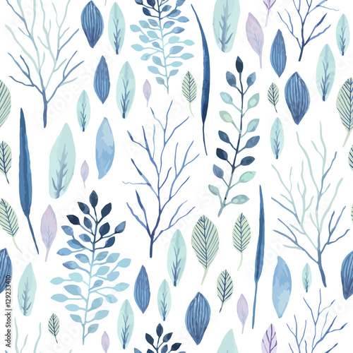 Obraz w ramie Flower seamless pattern.