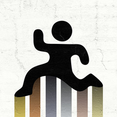 Wall Mural - imaginative runner icon