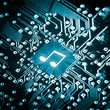 © fotomaximum - Music note on computer chip