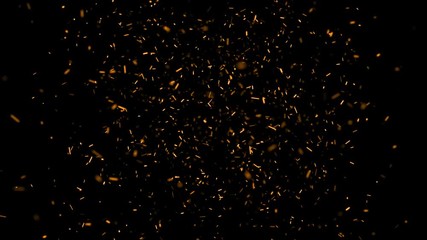 Wall Mural - Realistic Fire Sparks in Alpha Channel