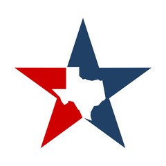 Canvas Print - lone star texas logo template.