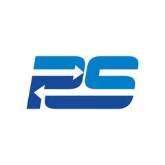 Wall Mural - letter p and s logo vector
