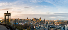 Edinburgh Cityscape And Skyline As Seen From Calton Hill. Panoramic View