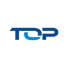 Canvas Print - letter t o p logo vector
