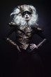 © EVGENY FREEONE - Woman with black make up and white wig