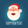 © Ekaterina - Happy New Year and Merry Christmas. Funny Santa Smiling