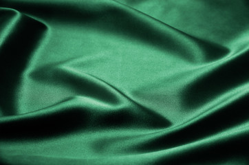 Sticker - Green satin fabric as background