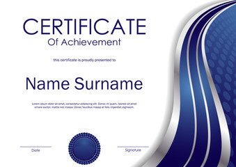 Poster - Certificate of achievement template