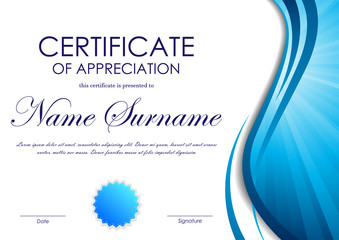 Poster - Certificate of appreciation template