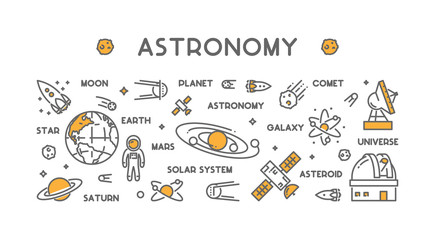 vector line web concept for astronomy