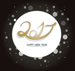 Wall Mural - Happy new year 2017 Text Design vector