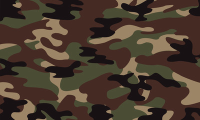 Poster - vector background of soldier green camo pattern